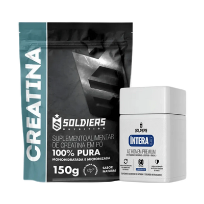 Kit: Creatina 150g + AZ Homem - Soldiers Nutrition