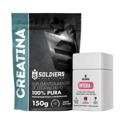 Kit: Creatina 150g + AZ Mulher - Soldiers Nutrition