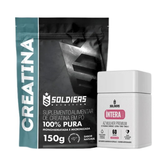 Kit: Creatina 150g + AZ Mulher - Soldiers Nutrition