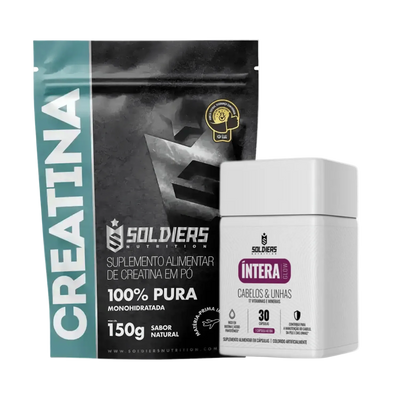 Kit: Creatina 150g + Cabelos e Unhas Intera - Soldiers Nutrition