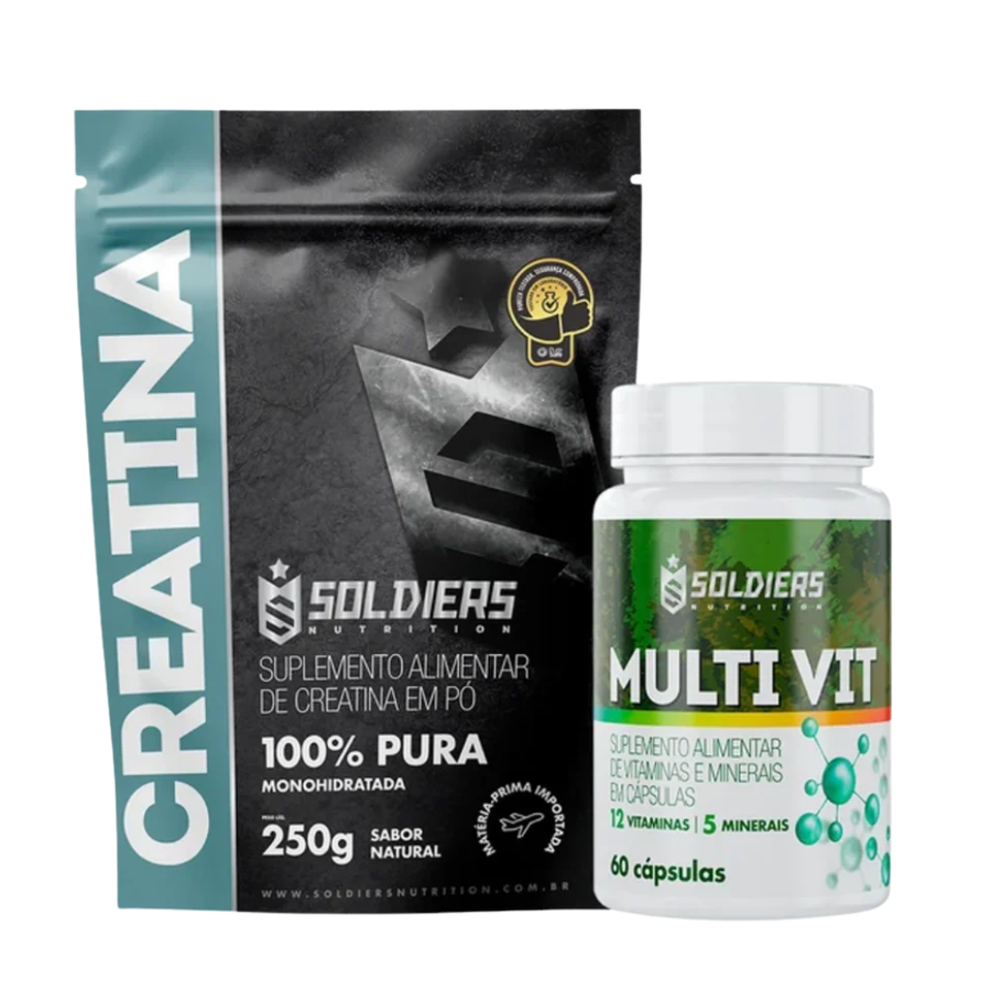 Kit Creatina 250g + Multivitamínico 60 Cáps