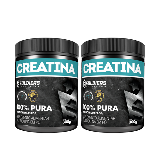 Kit Creatina Monohidratada Pote 300g - 2Un