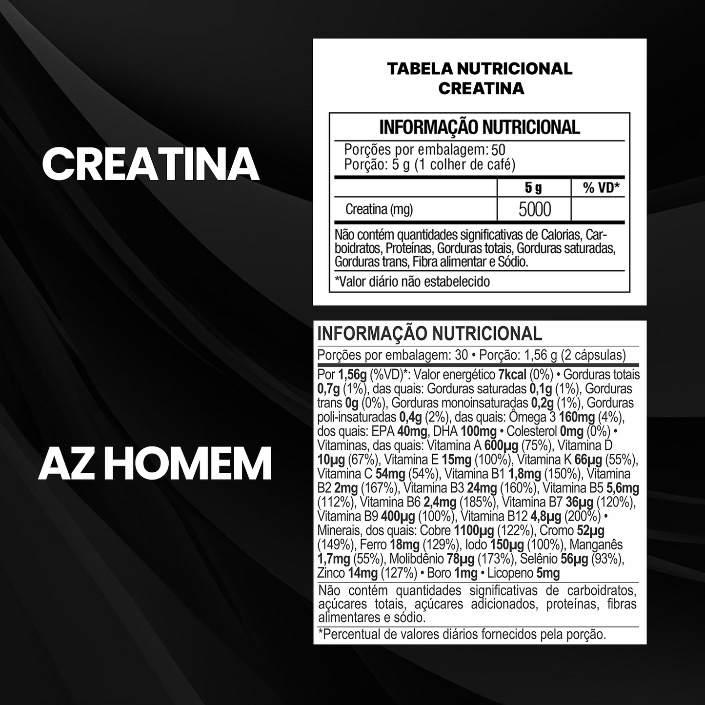 Kit Creatina 150g + AZ Homem 60 Cáps