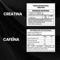 Kit Creatina Monohidratada 150g + Cafeína 400g 60 Cáps