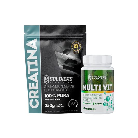 Kit Creatina 250g + Multivitamínico 60 Cáps