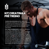Kit Creatina 250g + Pré Treino Evolution 300g