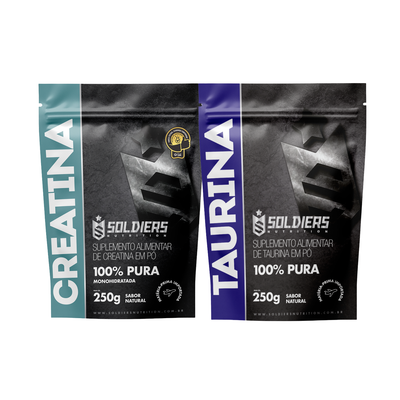 Kit Creatina Monohidratada 250g + Taurina 250g