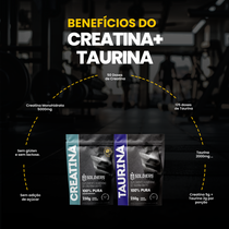 Kit Creatina Monohidratada 250g + Taurina 250g
