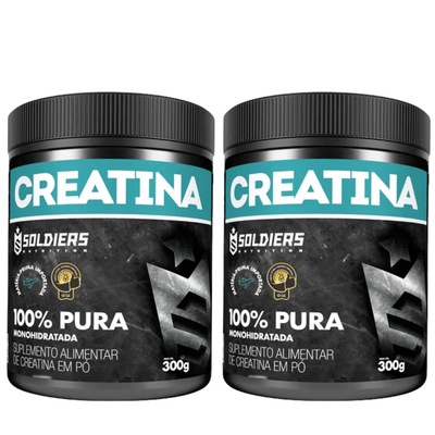 Kit Creatina Monohidratada Pote 300g - 2Un