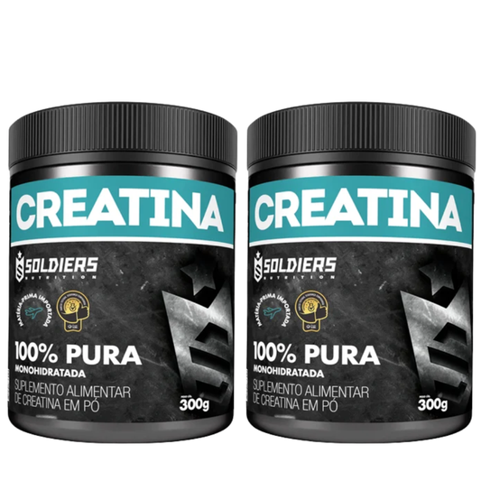 Kit Creatina Monohidratada Pote 300g - 2Un