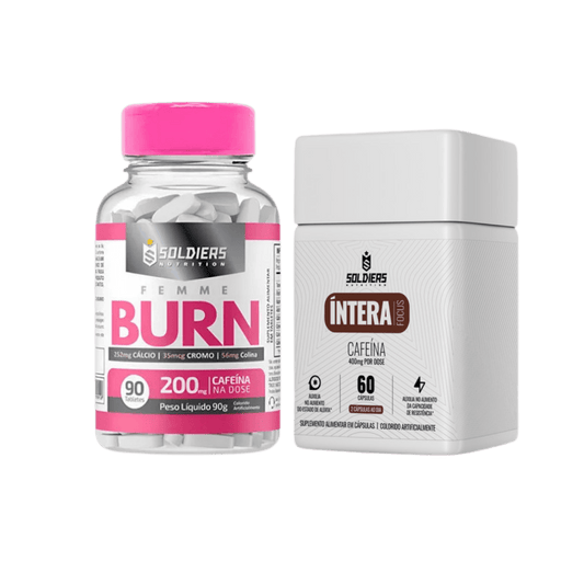 Kit: Femme Burn + Cafeína Intera - Soldiers Nutrition
