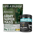 Kit Hipercalórico Army Super Mass 3kg + Creatina Monohidratada Pote 300g 1