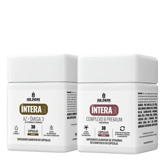 Kit Multivitamínico AZ com Ômega 3 30 Caps + Complexo B 30 Caps - Íntera Daily