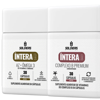 Kit Multivitamínico AZ com Ômega 3 30 Caps + Complexo B 30 Caps - Íntera Daily