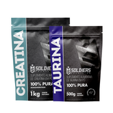 Kit Creatina Monohidratada 1Kg + Taurina 500g