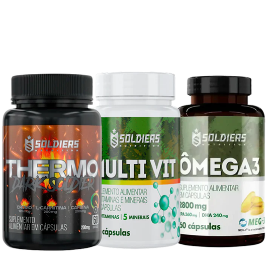 Kit Thermo Dark + Ômega 3 + Multivitamínico - 60 Cáps
