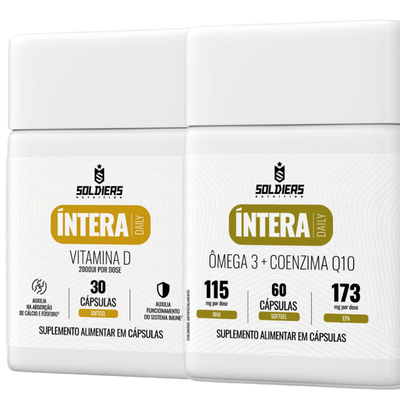 Kit Vitamina D 60 Cáps + Ômega 3 Com Coenzima Q10 60 Cáps - Íntera Daily