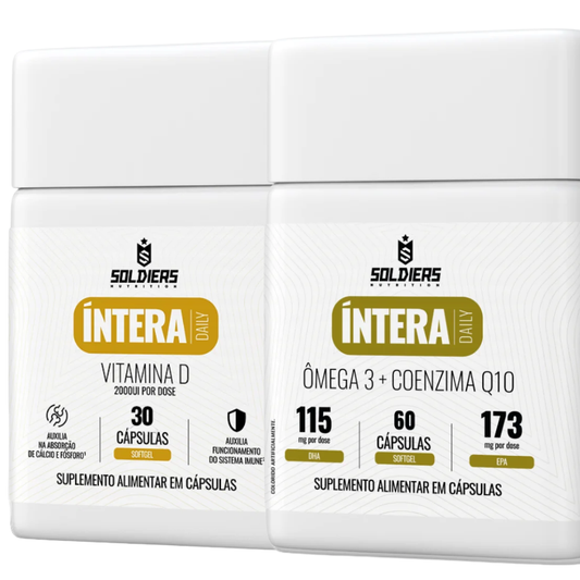 Kit Vitamina D 60 Cáps + Ômega 3 Com Coenzima Q10 60 Cáps - Íntera Daily