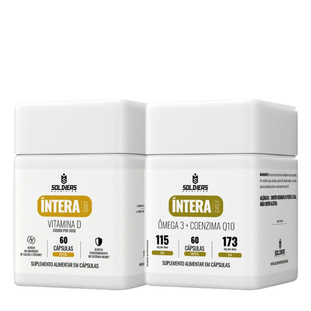 Kit Vitamina D 60 Cáps + Ômega 3 Com Coenzima Q10 60 Cáps - Íntera Daily