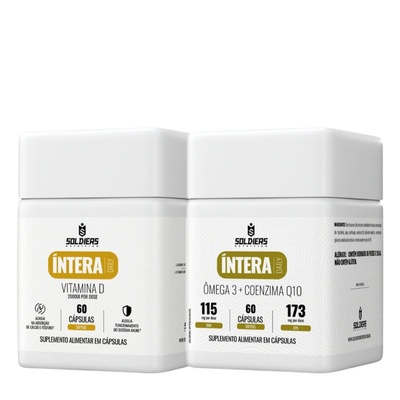 Kit Vitamina D 60 Cáps + Ômega 3 Com Coenzima Q10 60 Cáps - Íntera Daily