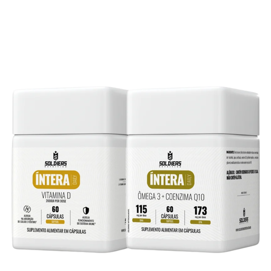 Kit Vitamina D 60 Cáps + Ômega 3 Com Coenzima Q10 60 Cáps - Íntera Daily