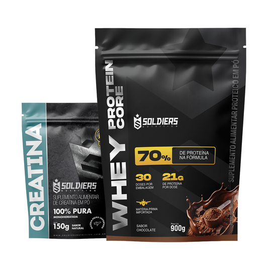 Kit Whey Core 900g + Creatina 150g
