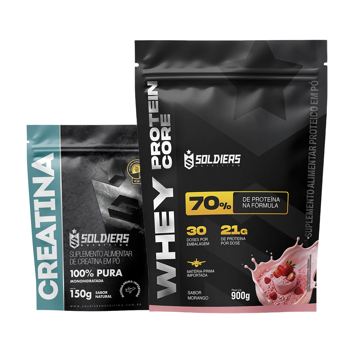 Kit Whey Core 900g + Creatina 150g