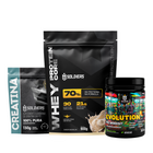 Kit Whey Core 900g Baunilha + Pré-Treino Evoluition 300g Uva Verde com Melão + Creatina 150g 3