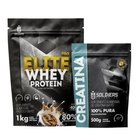 Kit Whey Elite Pro Concentrado 80% 1Kg + Creatina 500g 1