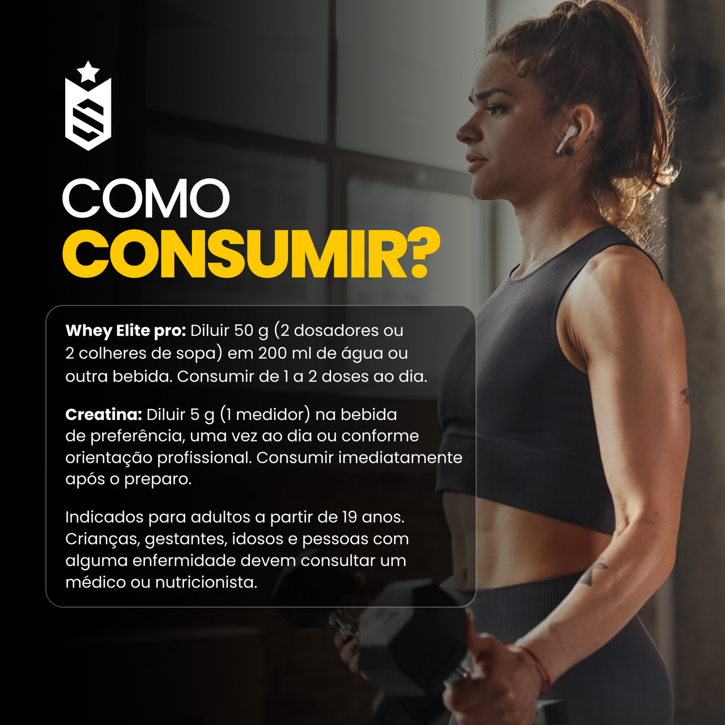 Kit Whey Elite Pro Concentrado 80% 1Kg + Creatina 500g