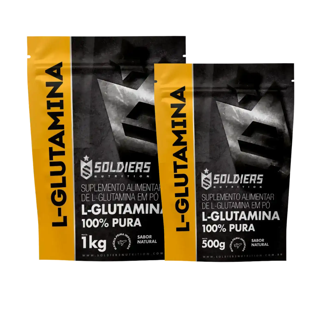 Kit: Glutamina 1Kg + Glutamina 500g - 100% Pura Importada - Soldiers Nutrition