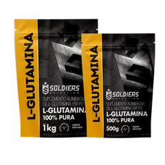 Kit: Glutamina 1Kg + Glutamina 500g - 100% Pura Importada - Soldiers Nutrition