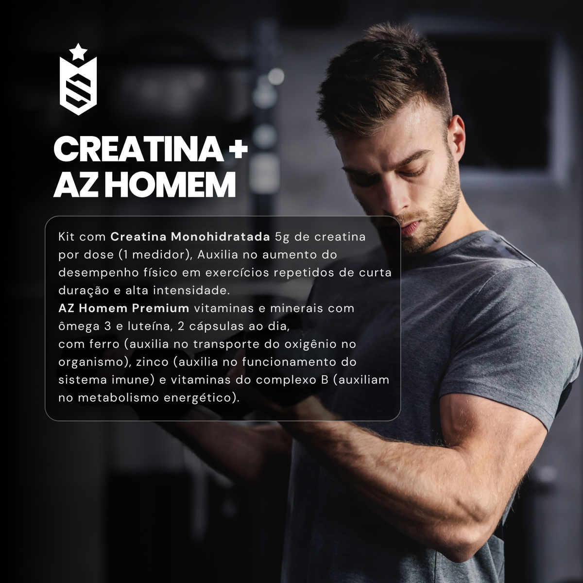 Kit Creatina 150g + AZ Homem 60 Cáps