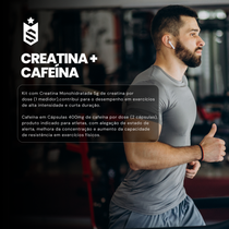 Kit Creatina Monohidratada 500g + Cafeína 400g 60 Cáps