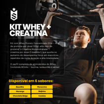 Kit Whey Protein Elite Pro 1kg + Creatina Monohidratada Pote 300g