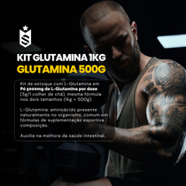 Kit Glutamina 1kg + Glutamina 500g