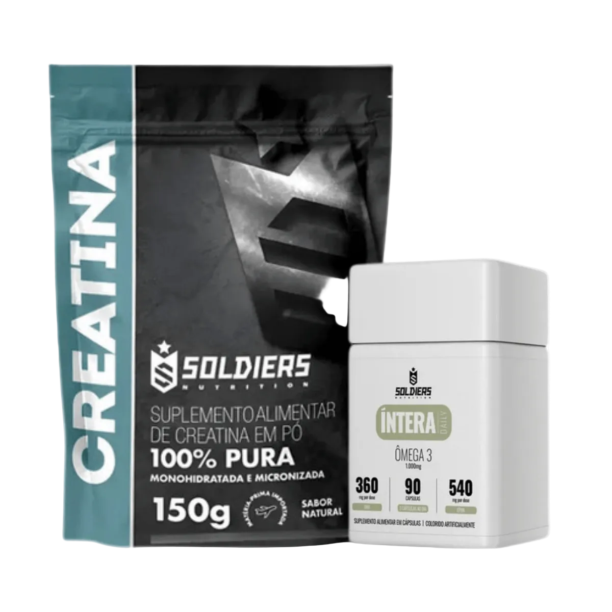 Kit: Ômega 3 Intera + Creatina 150g - Soldiers Nutrition