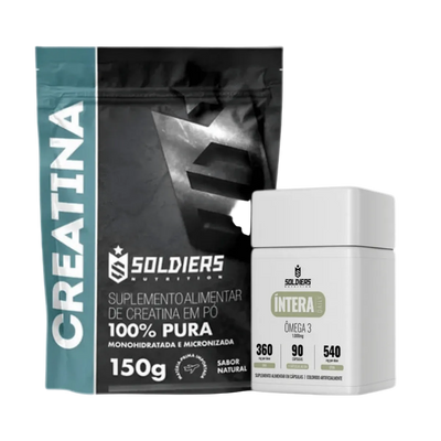 Kit: Ômega 3 Intera + Creatina 150g - Soldiers Nutrition