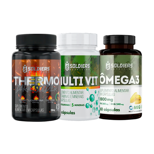 Kit Thermo Dark + Ômega 3 + Multivitamínico - 60 Cáps
