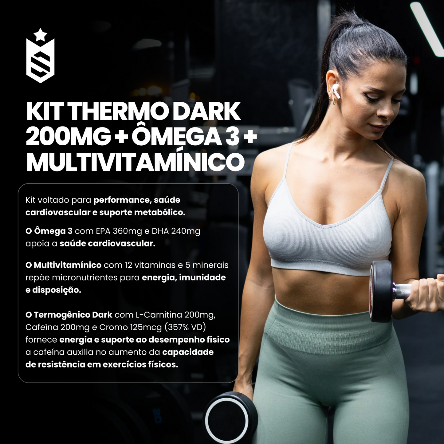 Kit Thermo Dark + Ômega 3 + Multivitamínico - 60 Cáps