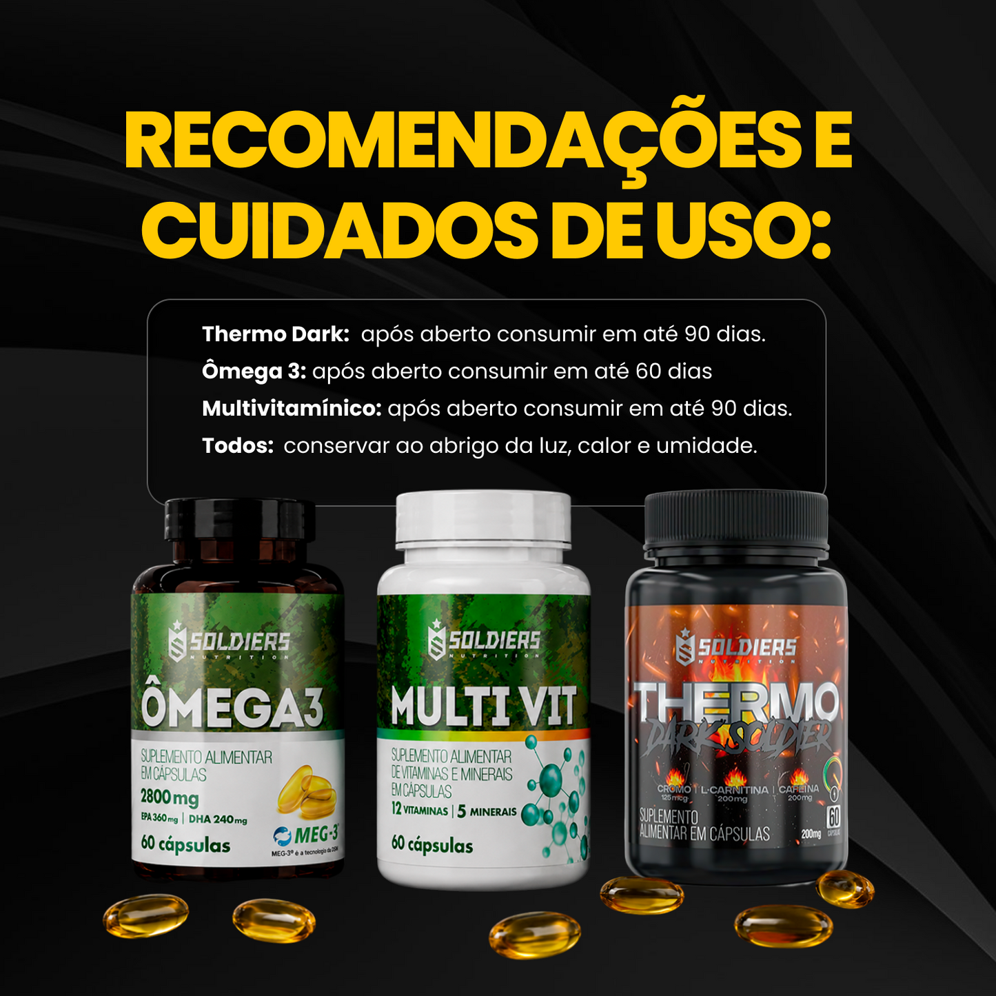 Kit Thermo Dark + Ômega 3 + Multivitamínico - 60 Cáps