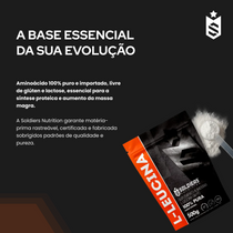 L - Leucina 500g - 100% Pura Importada - Soldiers Nutrition