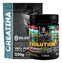 Kit: Creatina 250g + Pré Treino Evolution 300g - Soldiers Nutrition