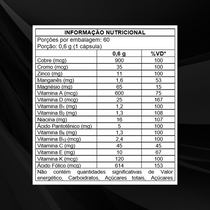Multivitamínico 12 Vitaminas e 5 Minerais - 60 Cáps