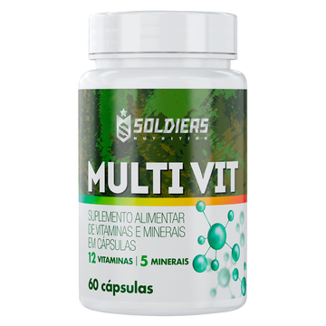 Multivitamínico 12 Vitaminas e 5 Minerais - 60 Cáps