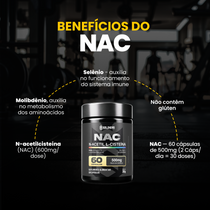 NAC N-Acetil L-Cisteína Selênio + Molibdênio 60 Caps - Soldiers Nutrition
