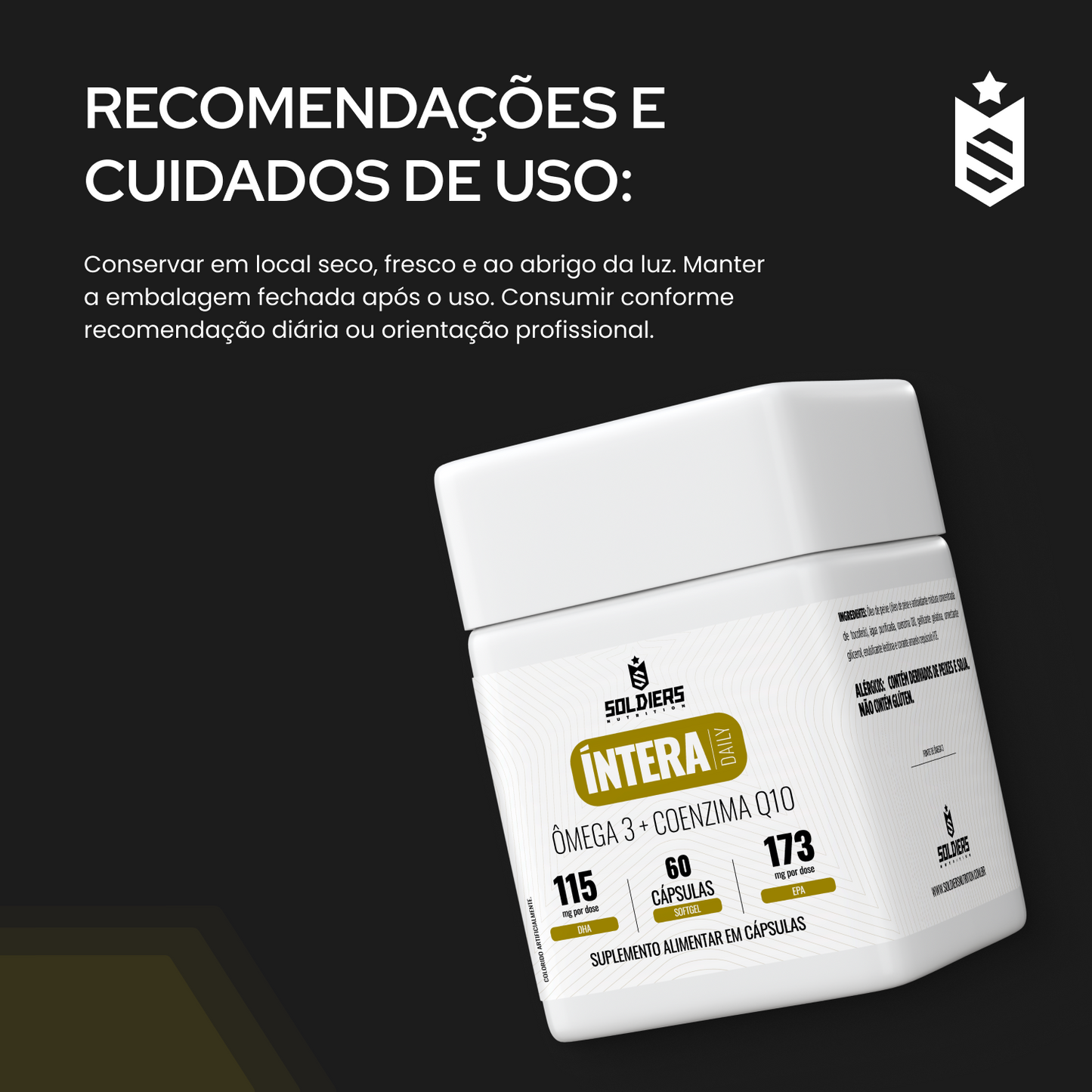 Ômega 3 + Coenzima Q10 - 60 Cáps - Íntera Daily