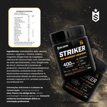 Pré-Treino Striker 300g Suplemento Alimentar em Pó 400mg Cafeína 20 Doses - Soldiers Nutrition