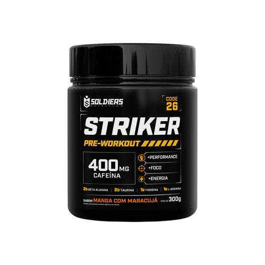 Pré-Treino Striker 300g Suplemento Alimentar em Pó 400mg Cafeína 20 Doses - Soldiers Nutrition
