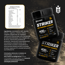 Pré-Treino Striker 300g Suplemento Alimentar em Pó 400mg Cafeína 20 Doses - Soldiers Nutrition